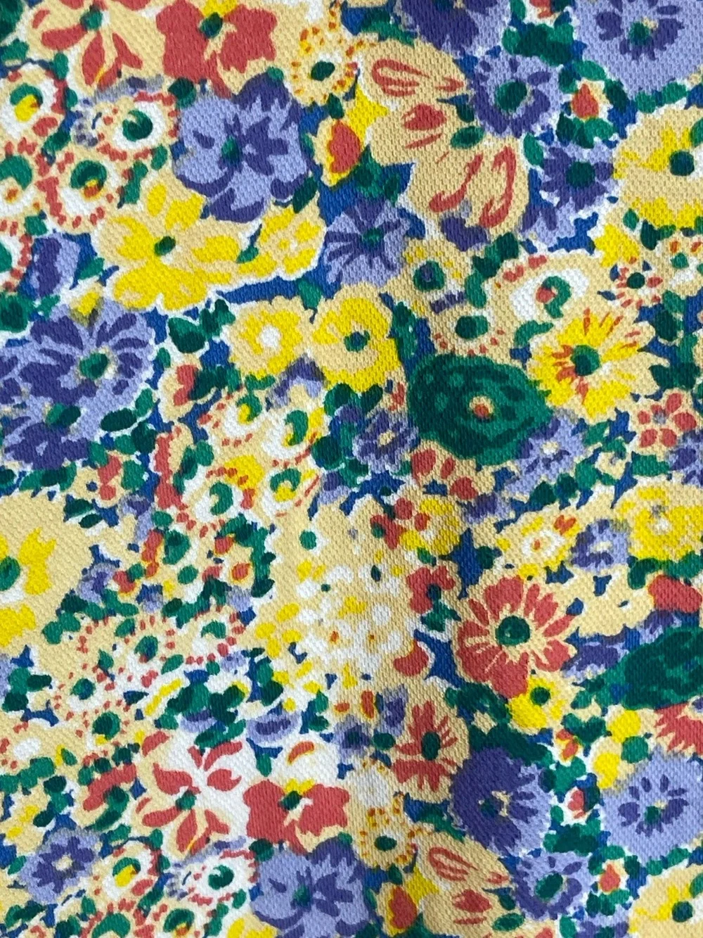 J Crew classic fit performance polo yellow and blue floral size medium